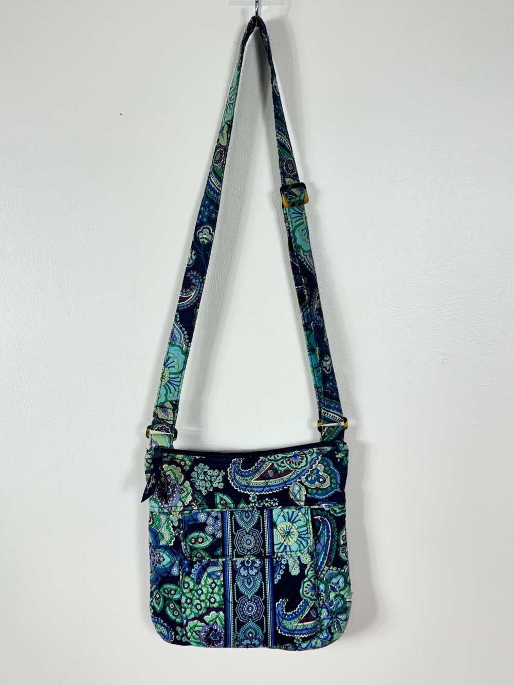 Vera Bradley Bag Blue Rhapsody Crossbody Purse Floral Quilted Bohemian Retired - Picture 4 of 6